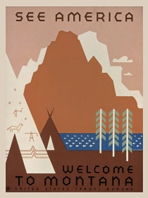Zobacz obraz Plakat See America, Montana,  V_PLA_027