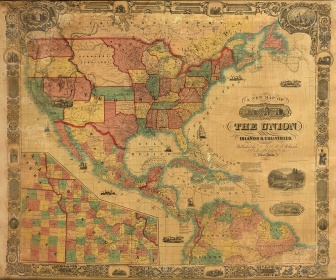 Zobacz obraz Stara mapa Stanów Zjednoczonych, MAP_008