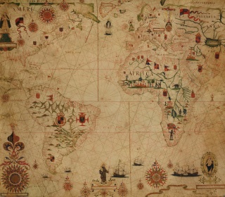 Zobacz obraz Stara mapa Oceanu Atlantyckiego, MAP_018