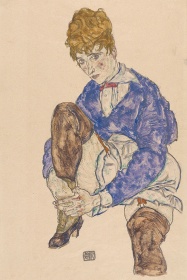 Zobacz obraz Egon Schiele, Skulona naga dziewczyna, MAL_E_SCH_001